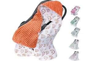 Miracle Baby Couverture Enveloppante Hiver Bébé, Couverture Multifonction pour Bébé 90 x 90 cm, Utilisable sur Le siège Auto, de la Poussette (Automne et Hiver, Arc en Ciel)