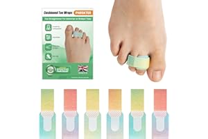 Pnrskter Hammer Toe Straightener for Women & Men - 6 Pcs Broken Toe Splints Wraps, Hammer Toe Corrector for Curled, Crooked, Broken Toes Support (Multicolour)