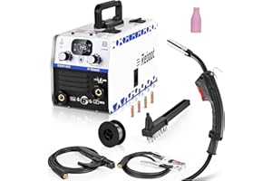 REBOOT 240V 145A Gasless MIG Welder | 3-in-1 MIG/ARC/Lift TIG Inverter Welder with IGBT Synergy | Digital LED Display | Portable Stick Welder with MIG Torch & Flux Core Wire