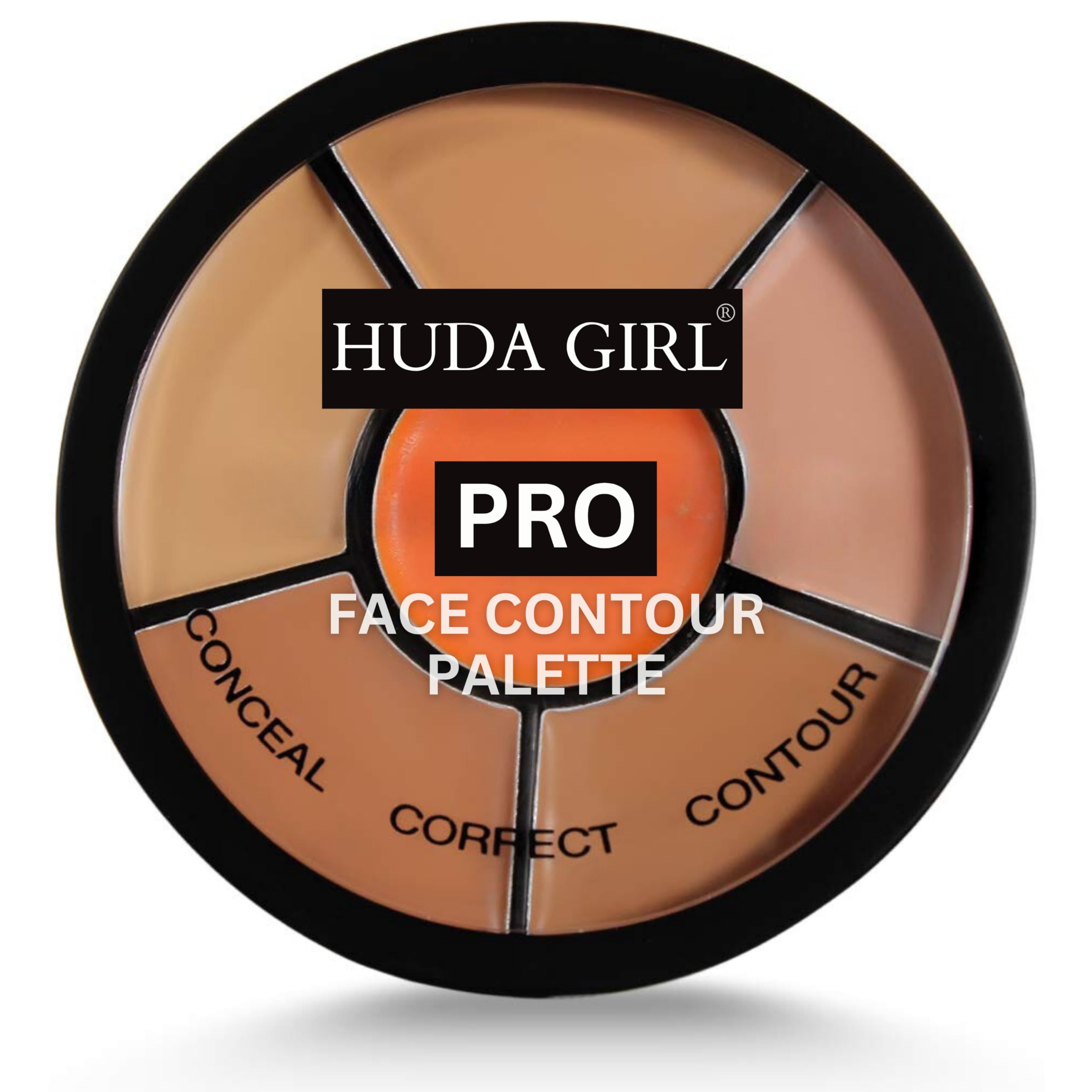 HUDA GIRL 3 in 1 Makeup Palette Warms Concealer for Dark Circles, Blush and Highlighter Palette, Oil Control Pro Concealer fo