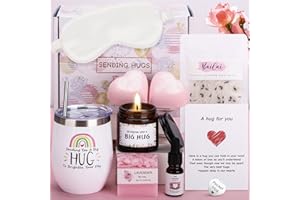 BAICAI Birthday Pamper Gifts for Women, Hug in a Box Self Care Package for Her with Pocket Hug Token, Sending Hug Bath Gifts Set Get Well Soon Hamper Thinking of You Gifts Ideas for Women Best Friend Bestie