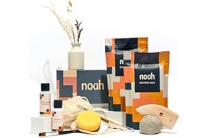 NOAH'S BOX noah Pottery Kit for Beginners - Set Includes Air Dry Clay, Tool Kit and Acrylic Paints - Craft Set (White Clay/White Paint)