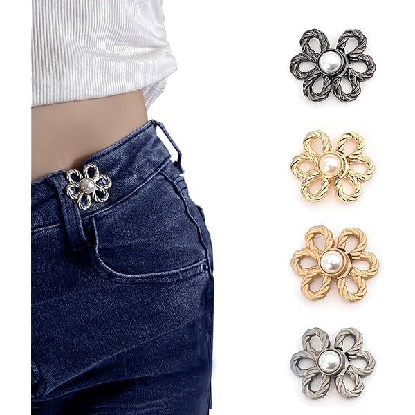 Estensori elastici per vita, colori assortiti, resistenti, regolabili, facili da indossare, per jeans, pantaloni e gonne, confezione da 1