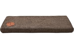 BORN2REST Prime Cat Window Lounger for Cats, Windowsill with a Non-Slip Backing, Cat Bed Windowsill, 50 cm x 20 cm, Made in European Union (Brown Structure, 50 x 20 x 3 cm)