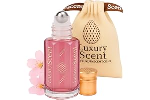 LUXURY SCENT Perfume Oil Cherry Blossom Roll-On 6ml – Alcohol Free Arabian Attar – Fruity Floral Long Lasting Perfume for Women – Vegan Cruelty Free Travel Size Arabic Inspired Fragrance with Elegant Sweet Notes