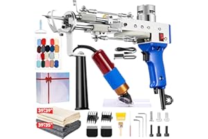 BESGEER Rug Tufting Gun with Carpet Trimmer Kit, Rug Gun with Tufting Shears with Tufting Cloth, 2 in 1 Cut & Loop Pile Carpet Gun and Carving Clippers, Tufting Gun Machine Kit for Beginners