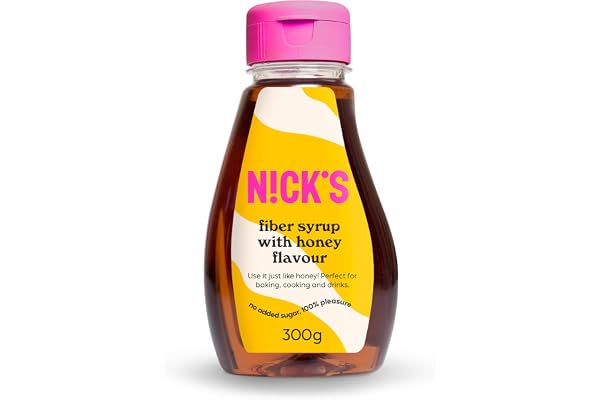 N!CK'S Keto Fibersirap med Honungsmak Utan Tillsatt Socker Glutenfri Sirap Hög Fiberhalt, Low Carb Sötningsmedel (Fiber Syrup Honey 300g)