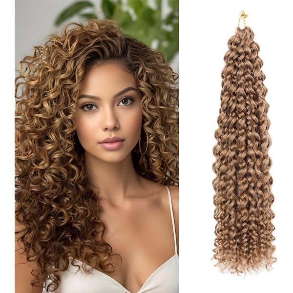 Herkeymidy GoGo Curl Crochet Hair – 14 Zoll Pre-looped Ocean Wave, 8 Packungen, Synthetisch