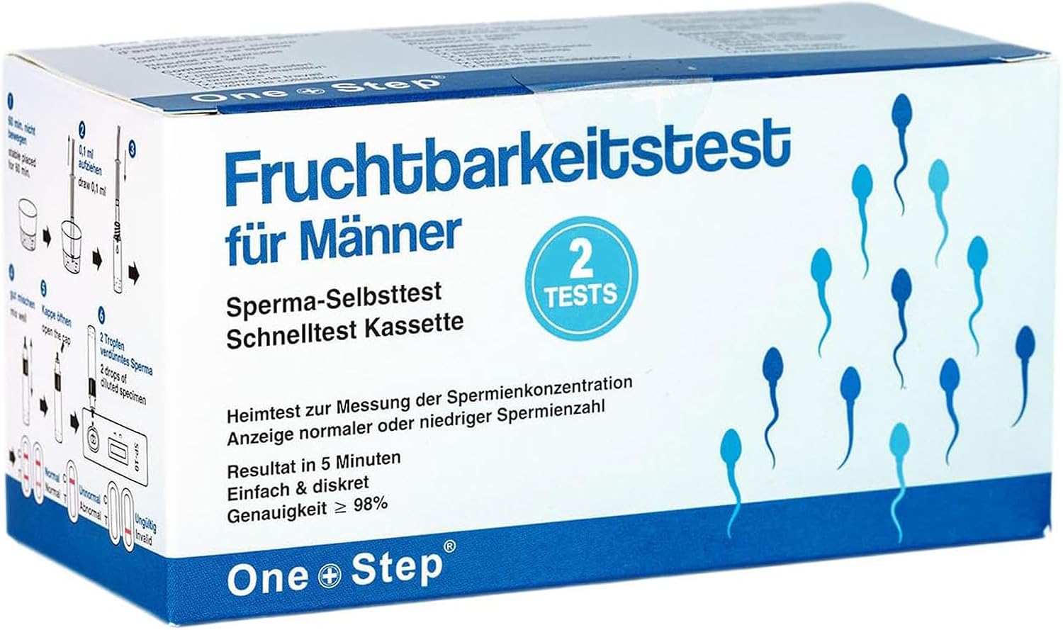 Technische Daten & Spezifikationen : One Step Sperma Test 2 Stück I Fruchtbarkeits