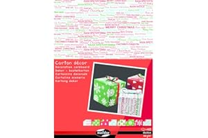 Maildor by Clairefontaine 354591C - Un paquet de 40 feuilles de carton décor 25x35 cm 160 g, couleurs assorties Noël traditionnel
