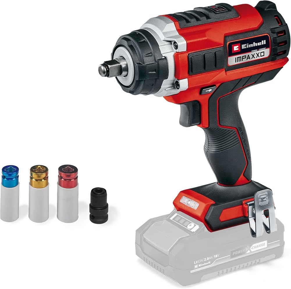 Einhell Professional Akülü Darbeli Somun Sıkma IMPAXXO 18/450 4510070 | PXC | 18 V | 450 Nm | 3 kademeli | Kömürsüz | harici kare sürücü | bit adaptörü | lokma anahtar seti | akü hariç