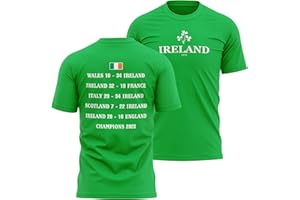 PURPLE PRINT HOUSE Ireland Champions 2023 Rugby T Shirt Mens Irish Nation Winners Top Results Victory Tee Him Her