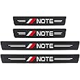 EAGLEG 4pcs Carbon Fiber Car Door Sill Protector for Nis-san Qashqai Juke Note TEANA TIIDA MAXIMA SYLPHY, 4D Sill Scuff Plate Sticker Auto Welcome Pedal Threshold Decorative Accessories, Note