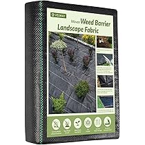 Velway Onkruidbestrijdingsmembraan Heavy Duty - 2 x 25 m onkruidbestrijding barrière stof landschap bodembedekker voor kunstgras, terrassen, paden bloembedden - onkruidonderdrukkend membraan (2 stuks