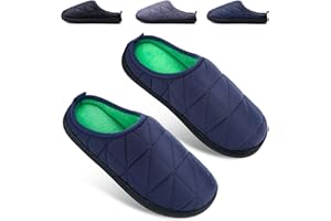 WUAYAMI Kapcie Męskie Zimowe Ciepłe Pluszowe Kapcie Damskie Wysoka Gęstość Pianka Pamięci Antypoślizgowa Podeszwa
