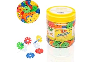 Smart Planet 400 fleurs à emboîter dans une boîte - Flocons de neige à piquer de 3,3 cm - Jouet pour enfants - Jouet éducatif - Briques à emboîter à partir de 3 ans