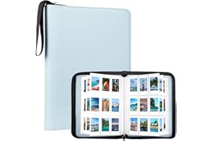 RUIBYTREE Álbum de fotos con 540 bolsillos para Fujifilm Instax Mini 12 11 9 8+8 7+40 LiPlay EVO Cámara instantánea, Polaroid Snap/Snap Touch/PIC-300P/Z2300/ SocialMatic Zip Impresora instantánea (Azul)