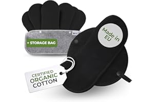 Natissy Salvaslip Reutilizable; 7-Pack (S) Salvaslip Algodón Orgánico HECHAS EN LA UE; Compresas Lavables Sanitarias sin PUL; Tela para el uso diario y flujo blanco, NO para menstruación