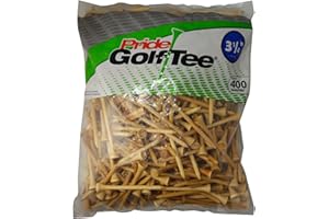 Pride Golf Tee Pride Deluxe-Camiseta de Madera (3 1/4 Pulgadas), Natural, Bolsa de 400, Unisex Adulto