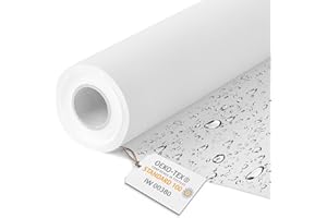 DreamRoots Tissu imperméable extérieur au metre 160 cm Largeur - Toile exterieure impermeable 100% de polyester 600D 220g/m - Tissus au metre ameublement White mètre linéaire