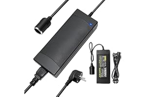 muhogxio Spannungswandler 230v auf 12v, Netzteil 12V 10A 120W Netzteil Adapter mit Zigarettenanzünder Buchse, für Kühlbox, Autostaubsauger, Kompressor,Reifenfüller (Split Type)