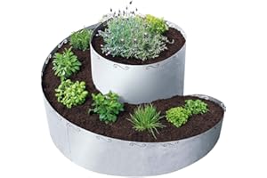 bellissa Kräuterspirale - 91050 - Kräuterschnecke feuerverzinkt für Terrasse und Garten - 5-teiliger Bausatz - 130 x 140 x 80 cm