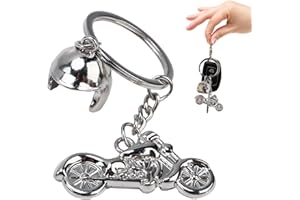 TEDBED Motor Bike Keyring Model 3D Metal Motorcycle & Helmet Keychain Mini Charm Car Key Ring Accessory Personalised Gifts for Women Men Motorbike Lovers Valentine's Day Birthday Party Xsma Anniversary Prom