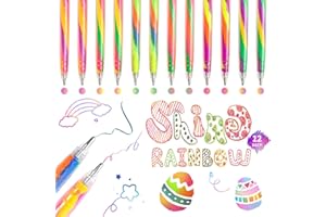 ‎MARITCAN maritcan Adventskalender Füllung, 12 Regenbogen-Leuchtstift, Weihnachtsgeschenke für Kinder, Geschenk Mädchen 4-12 jahre, Mitgebsel Kindergeburtstag, Bastelset Kinder ab 6 Jahre, Basteln Weihnachten