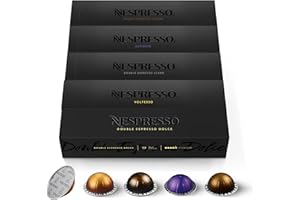 ‎NESPRESSO NESPRESSO VERTUO, Auswahl an Espresso (40ml) und Double Espresso (80ml) Kaffees, Leichte, mittlere und dunkle Röstungen, Kompatibel mit VERTUO Kaffeemaschinen, Kapsel Set aus 50 Kaffeekapseln