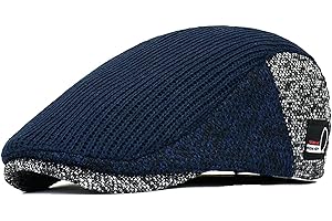 BIGOCO Gorra Boinas Caballero Plana para Hombre-Newsboy Casquillo Plano Sombreros- Gorra Vendedor de Periodicos Hombre-Gorras Irlandesa Ajustable Cabbie Trucker Gatsby Cap