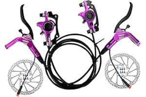 Buachois Bike Disc Brake Sets, E-Bike Hydraulic Brake Kit with 160mm Rotors, Left Front 89cm & Right Rear 147cm Oil Pressure Calipers Levers for Electric Bike Scooter