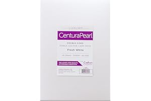 Crafters Companion Crafter's Companion Lusso Centura Perla Carta Fresca A4 Bianca Confezione da 40, Cartoncino, White, 29.8 x 21.1 x 1.8 cm
