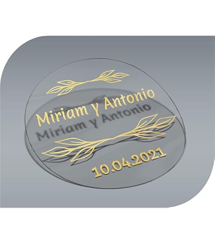 CrisPhy Pegatinas Personalizadas Comunion O Bautizo Con Nombre Y Fecha, Etiquetas Adhesivas Para Invitacion Boda, Compromiso, Cumpleaños, Fiesta, Vintage, Sellos