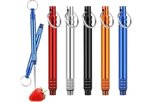 ‎WITBICG Metall Zahnstocher, 5 Stück Titan Zahnstocher Wiederverwendbar, Tragbar Zahnstocher Für Unterwegs, Schutzgestell Für Picknicks Und Campingausflüge Im Freien, 5 Farben