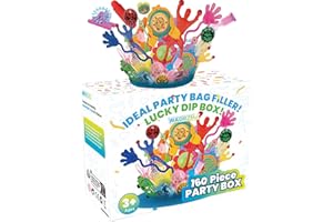 WAORZMK 160 Piece Party Favours Lucky Dip Box, Versatile Party Bag Fillers for Kids, Unisex Class Rewards Prizes Box Small Toys, Mystery Blind Boxes for Birthday Party Games & Gifts