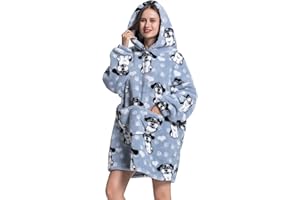 EYITUPC Extra lange tragbare Decke Hoodie Erwachsene, übergroße Hoodie Decke Sweatshirt für Frauen Männer