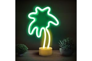 NIWWIN Enseignes lumineuses cocotier, batterie ou USB, décoration lumineuse pour la fête d’anniversaire de Noël Salon Chambre à coucher Table Enfants Cadeaux.