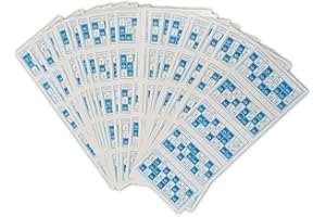 Pandiui23 620 cartoni Bingo fustellati per bingo tradizionale 90 palline (blu)