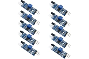 HiLetgo 10pcs IR Infrared Obstacle Avoidance Sensor Module for Arduino Smart Car Robot 3-wire Reflective Photoelectric for Arduino Smart Car Robot