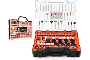 GOXAWEE Rotary Tool Accessories Kit, 480pcs Accessory Set, 1/8" Shank with Deluxe Tool Case for Rotary Tool Electric Grinder, Multifunctional Universal Fitment for Cutting, Sanding, Polishing