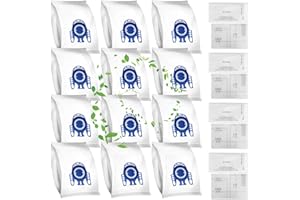CELBERENA 12 sacchetti per aspirapolvere compatibili con Miele GN 3D Classic C1 Complete C2 C3, S400i / S600 / S800 / S2000 / S5000 / S8000 Series Sacchetti per aspirapolvere + 8 microfiltri