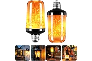 2 Styck E27 Glödlampor med Flammeffekt, 3W Glittrande Flammor Ljus