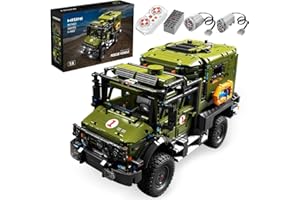 MISINI Technik TGL T4023 RC Unimog Ambulance Clamping Blocks Model Kit, 3850 Pieces, Large Remote Controlled Ambulance Off-Road Vehicle, MOC Military Off-Road Vehicle Toy Gifts for Adults