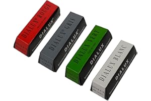 PMC SUPPLIES LLC Lot de 4 mélanges Dialux rouges et verts, gris, blancs, pour fabrication de bijoux, polissage et polissage du métal, 113,4 g