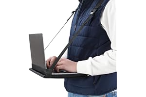 Bob's Industrial Supply BISupply Laptop Chest Carrier Wearable Laptop Strap Harness - Adjustable Standing Laptop Harness for Walking and Working