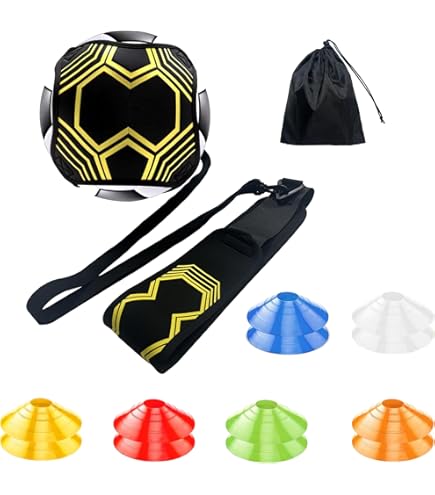 JBEELATE Solo Soccer Trainer - Kick & Return Training Aid With Adjustable Waist Belt