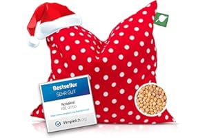‎HERBALIND HERBALIND Das Original Kirschkernkissen Wärmekissen für die Mikrowelle 24x25 cm 550g Kirschkern - Handmade Germany Körnerkissen 100% Baumwolle OEKO Tex - Geschenk Männer Frauen