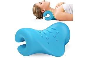 YEETEESY Rozciągacz karku, odciążający kark, poduszka trakcyjna szyjki macicy, urządzenie trakcyjne do karku, karku i ramion