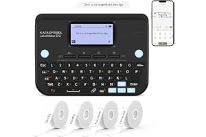 SUPVAN E12 Etikettskrivare Med QWERTY-Tangentbord & 4 Etiketter