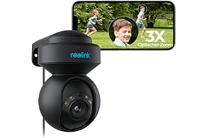 Reolink 5MP PTZ Überwachungskamera Aussen, 3X Optischer Zoom, 2,4/5GHz WLAN Kamera Outdoor mit Personen-/Fahrzeugerkennung, A